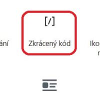 Název V nabídce bloků si ve složce WIDGET naleznete symbol pro zkrácené kódy [/]