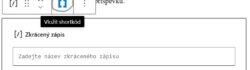 Název Kliknutím na symbol [ ] se objeví nabídka krátkých kódů